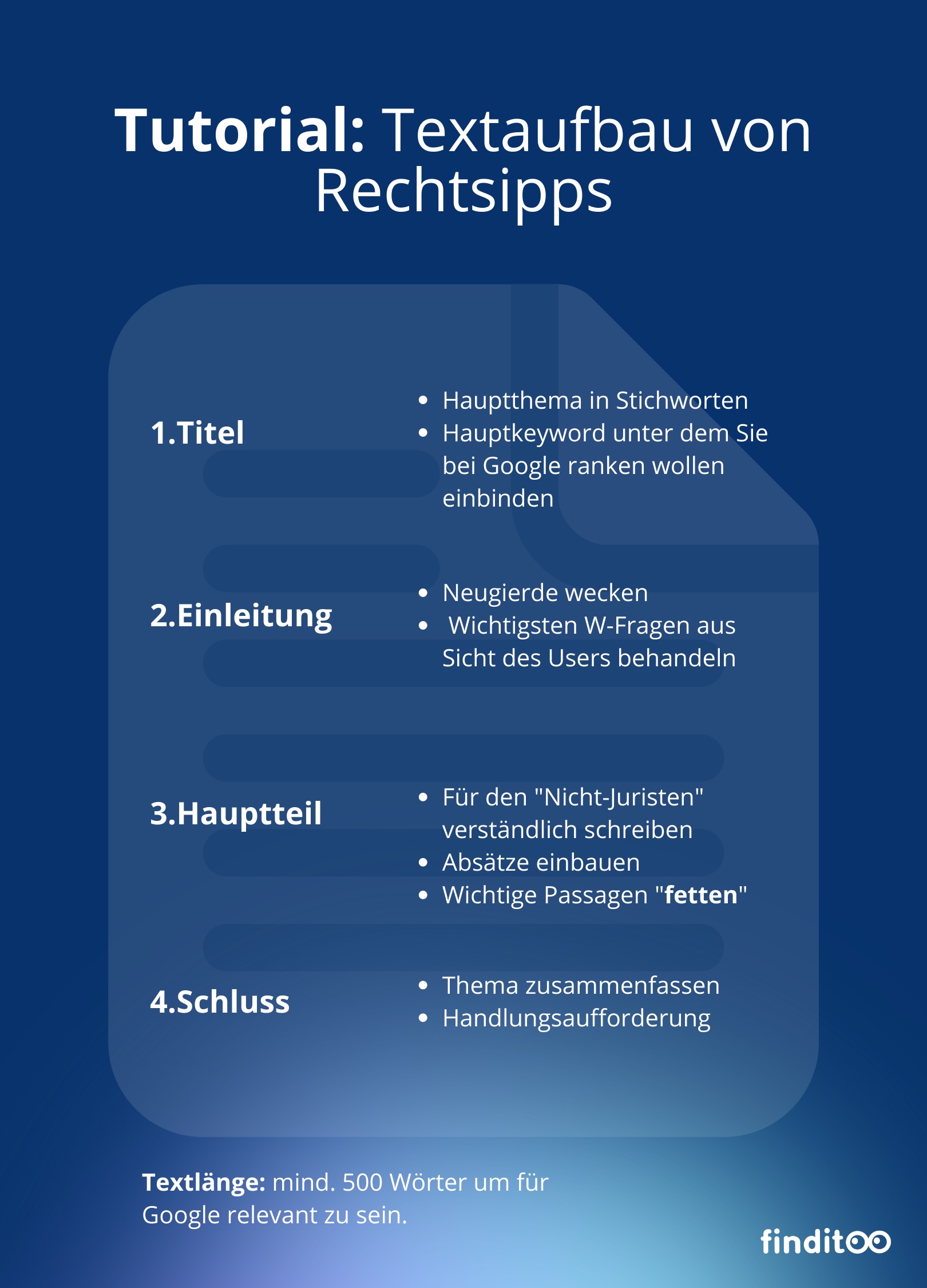 Textaufbau von Rechtsipps Tutorial